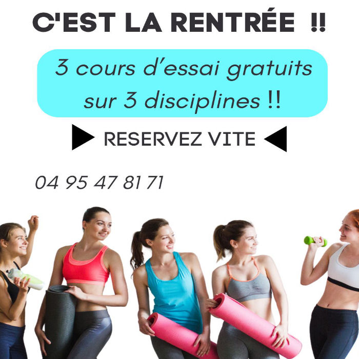 Rentrée 3 cours gratuits